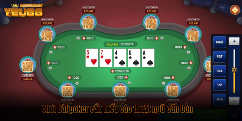 Chơi bài poker cần hiểu các thuật ngữ căn bản